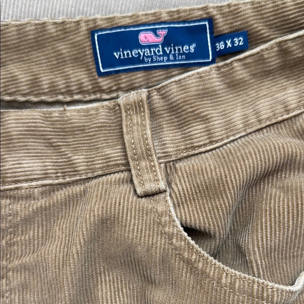 Vineyard Vines 36 x 32 Tan Corduroy Boot cut Pants